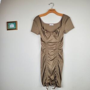 Jolie & Joy By FCT with Love Tan Ruched Dress